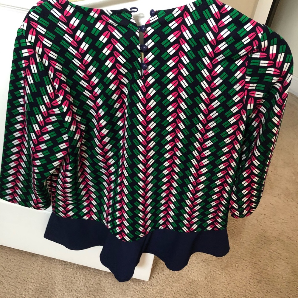 Patterned Peplum Blouse - image 2